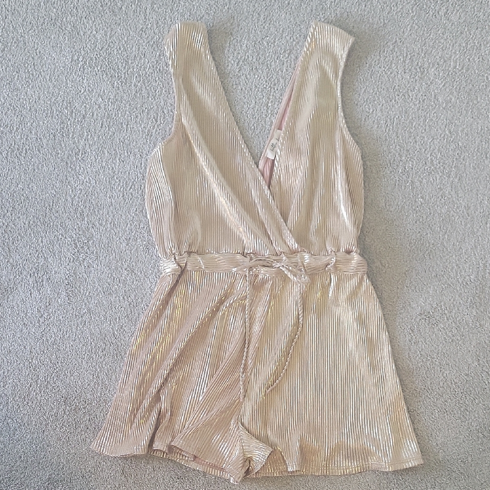 Better Be | Gold Polyester Romper